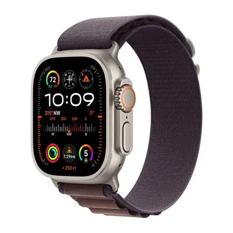 Inteligentné hodinky Apple Watch Ultra 2 GPS , 49mm , titánové puzdro  s alpinským remienkom indigová - L MREW3CSA