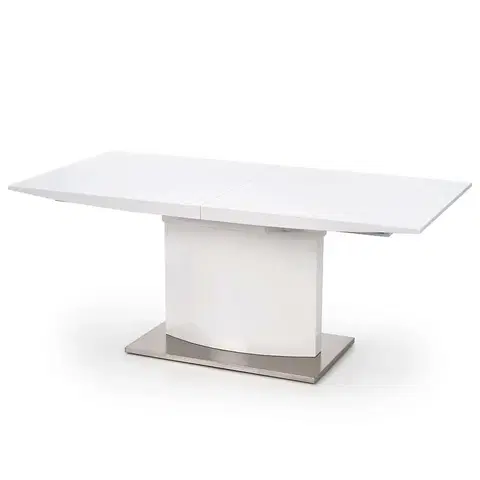 Stoly v podkrovnom štýle Rozkladací stôl Marcello 180/220x90cm Mdf/Oceľ – Biely