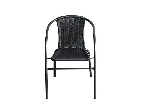 Záhradné stoličky BISTRO záhradná stolička, čierny ratan