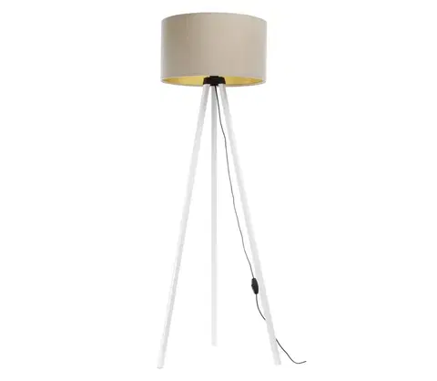 Lampy  Stojacia lampa STANDART 1xE27/60W/230V béžová/biela 