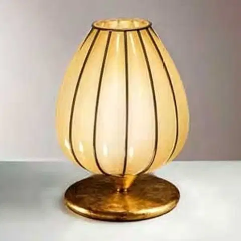 Stolové lampy Siru Stolná lampa Gemma ručne vyrobená jantárová