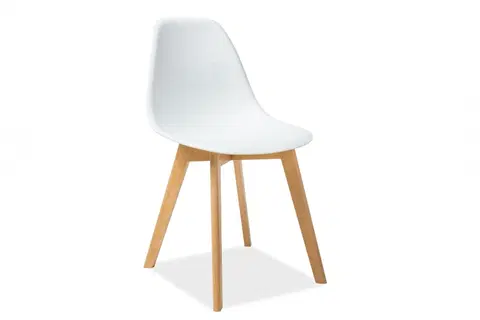 Kuchynské stoličky RIMOS plastová stolička, buk/biela