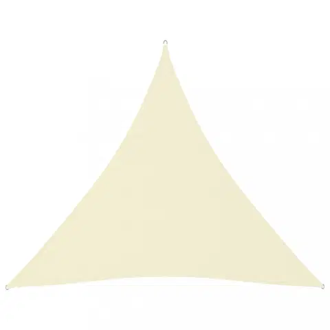 Stínící textilie Tieniaca plachta trojuholníková 5 x 5 x 5 m oxfordská látka Dekorhome Krémová