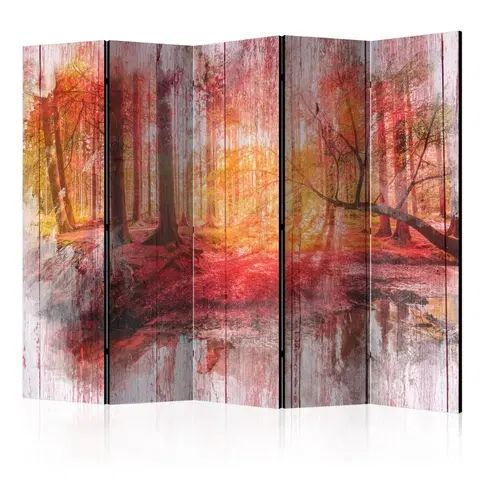Paravány Paraván Autumnal Forest Dekorhome 225x172 cm (5-dielny)