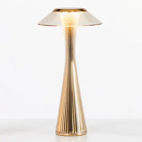 Lampy na nočný stolík Kartell Kartell Space dizajnérska stolná LED lampa, zlatá