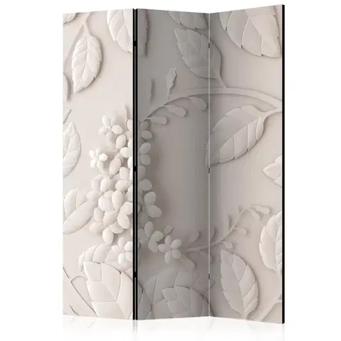 Paravány Paraván Paper Flowers (Cream) Dekorhome 135x172 cm (3-dielny)