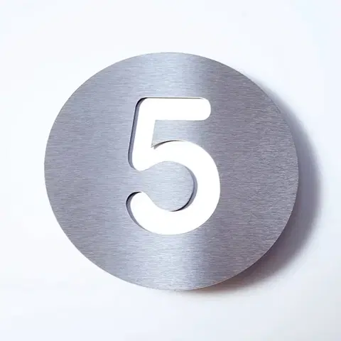 Číslo domu Absolut/ Radius Číslo domu Round z ušľachtilej ocele – 5