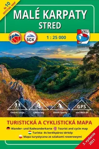 Slovensko a Česká republika Malé Karpaty - Stred - TM 10 - 1: 25 000, 3. vydanie - Kolektív autorov