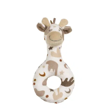 Plyšové hračky HAPPY HORSE - Hrkálka Žirafa Gino veľkosť: 17 cm