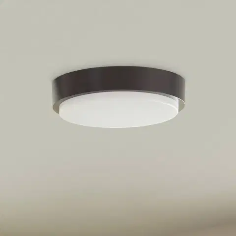 Vonkajšie stropné svietidlá Lindby Vonkajšie stropné LED svietidlo Nermin okrúhle