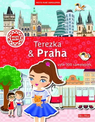 Nalepovačky, vystrihovačky, skladačky TEREZKA & PRAHA – Mesto plné samolepiek - Ema Potužníková