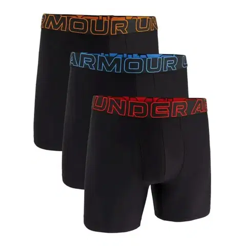 Spodné prádlo a plavky Under Armour Pánske boxerky Perf Tech 6in 3Pack Black  XXLXXL