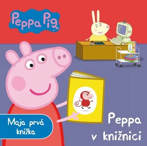 Leporelá, krabičky, puzzle knihy Peppa Pig - Peppa v knižnici