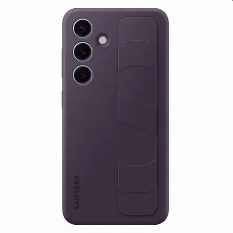 Puzdrá na mobilné telefóny Puzdro Silicone Grip Cover pre Samsung Galaxy S24, dark violet EF-GS921CEEGWW