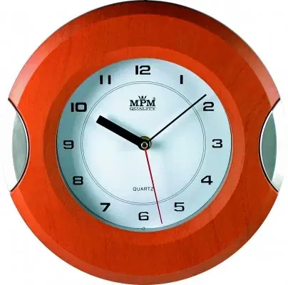 Hodiny Nástenné hodiny MPM, 2506.5070 - hnedá/strieborná, 27cm