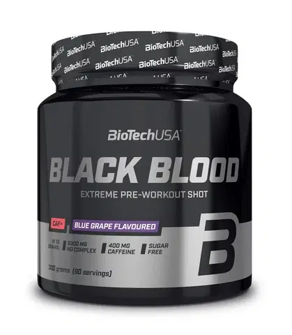 Práškové pumpy Black Blood CAF+ - Biotech 300 g Blue Grape