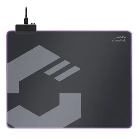 Podložky pod myš Speedlink Levas LED Soft Gaming Mousepad - Size M, black SL-620107-BK