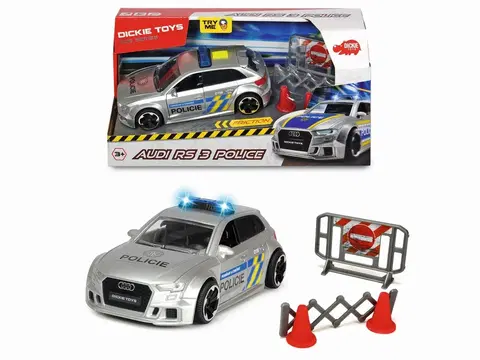 Hračky - autíčka DICKIE - Audi Rs3 Polícia, česká verzia