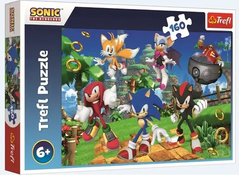 Hračky puzzle TREFL - Puzzle Sonic a priatelia/Sonic The Hedgehog 160 dielikov