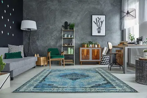 Koberce LuxD Dizajnový koberec Lessie II 240x160 cm / modrá
