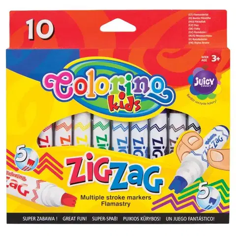 Hračky PATIO - Colorino fixky ZIG ZAG 10 farieb