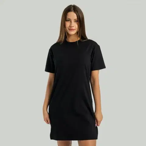 Tričká a tielka STRIX Dámske tričkové šaty ALPHA Black  SS