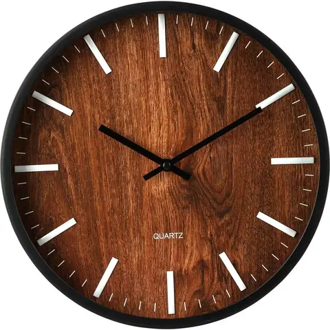 Hodiny Nástenné hodiny Leeds, 30 cm, drevený vzhľad