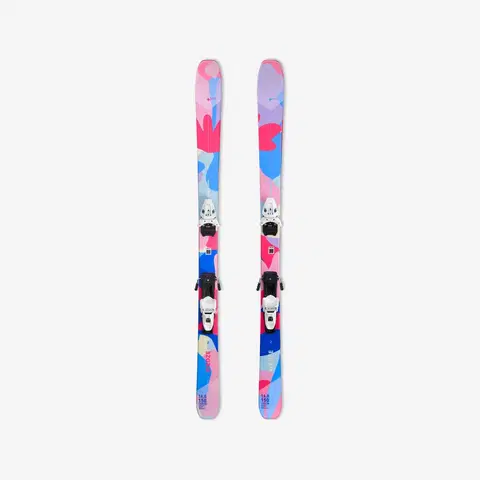 lyže Dámske zjazdové lyže s viazaním Cross 150+ Floral