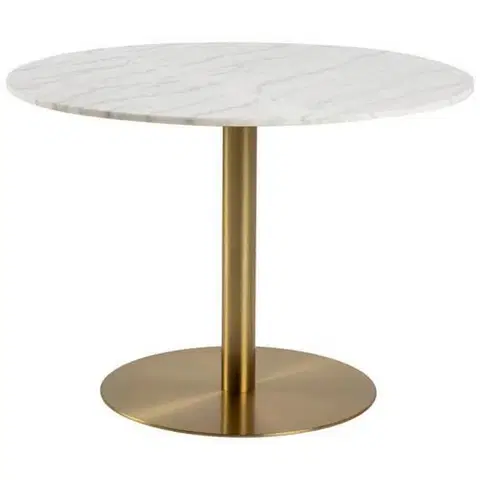 Stoly do jedálne Okrúhly jedálnský stôl Corby Mramor 105x75 Cm