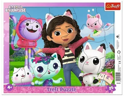 Hračky puzzle TREFL - Puzzle 25 Rámikové - Zoznámte sa s Gabby / Universal Gabby´s Dollhouse