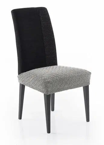 Stoličky Poťah elastický na sedák stoličky, MARTIN, svetlosivá, komplet 2 ks,
