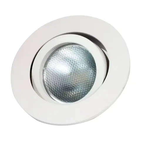 Vysokonapäťové zapustené svietidlá 230 V MEGATRON LED krúžok na zapustenie Decoclic GU10/GU5.3, okrúhly, biely