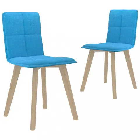 Jedálenské stoličky a kreslá Jedálenská stolička 2 ks látka / buk Dekorhome Modrá