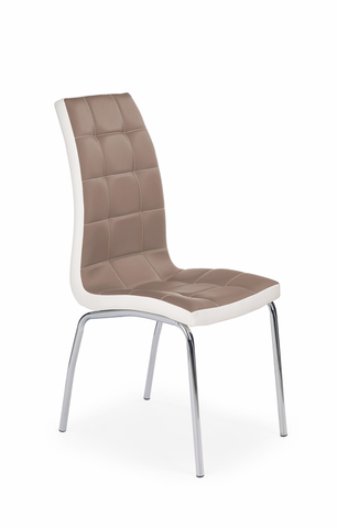 Jedálenské stoličky HALMAR K186 jedálenská stolička cappuccino / biela
