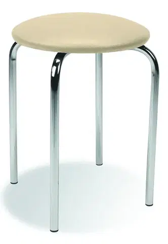 Jedálenské stoličky HALMAR Chico stolička bez operadla krémová (V18)