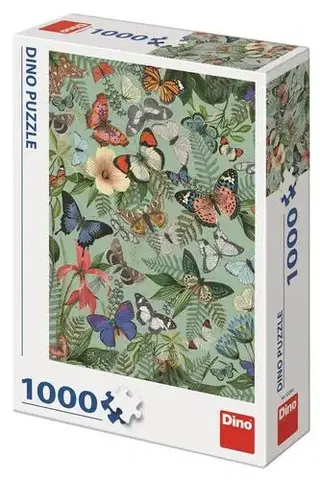 1000 dielikov Dino Toys Puzzle Motýlia lúka 1000 Dino