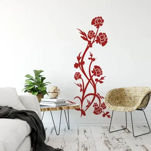 Nálepky na stenu Nálepka na stenu - Ornament s kvetmi