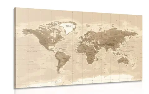Obrazy mapy Obraz nádherná vintage mapa sveta