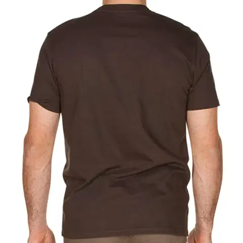 mikiny Poľovnícke tričko 100 s krátkym rukávom hnedé