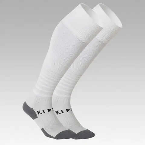 ponožky Detské vrúbkované futbalové podkolienky Viralto Club biele