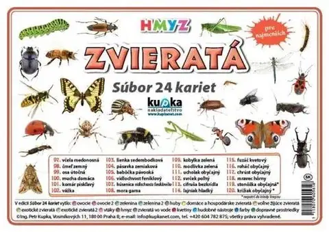 Učebnice pre ZŠ - ostatné Súbor 24 kariet - zvieratá (hmyz) - Petr Kupka