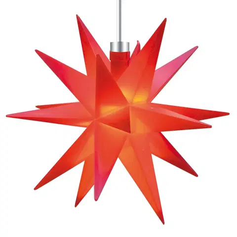 Vianočné svetelné hviezdy STERNTALER červená, 18-cípa hviezda 12 cm
