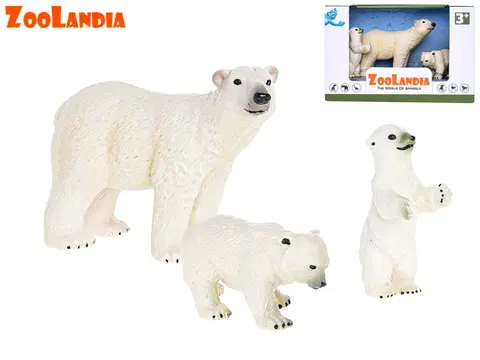 Hračky - figprky zvierat MIKRO TRADING - Zoolandia ľadový medveď s mláďatami v krabičke