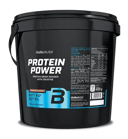 Proteíny 76 - 85 % Protein Power - Biotech USA 4000 g Jahoda-Banán