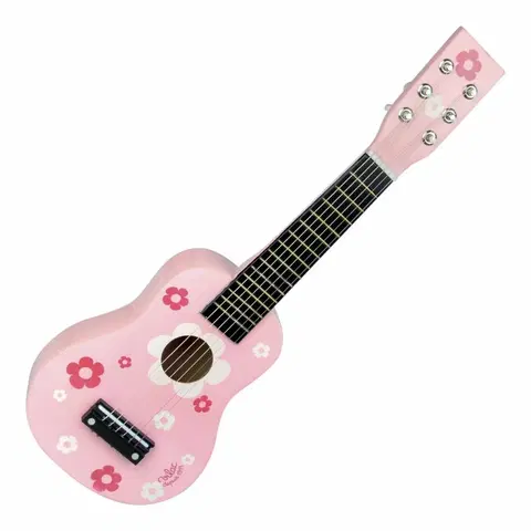 Detské hudobné hračky a nástroje Vilac Gitara ružová s kvetmi