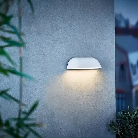 Vonkajšie nástenné svietidlá Nordlux Vonkajšie nástenné LED svietidlo Front 26, biele