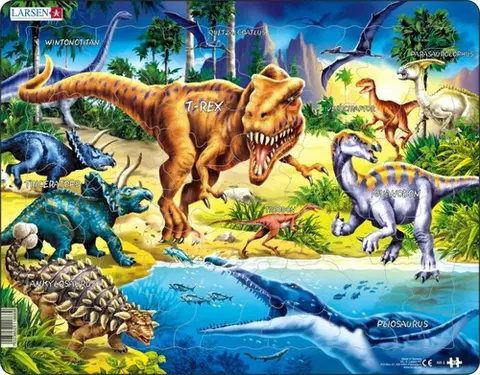 LARSEN puzzle Larsen Puzzle Puzzle Dinosaurus T-Rex Larsen NB-3
