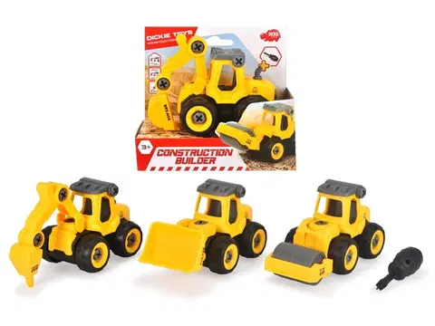 Hračky - dopravné stroje a traktory DICKIE - Stavebné autíčko 12,5 cm, 4 druhy