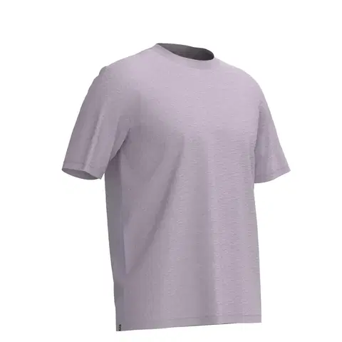 fitnes Pánske tričko na cvičenie 500 pastelovo fialové