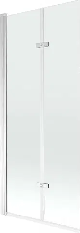 Sprchové dvere MEXEN - Castor vaňová zástena 2-krídlo 80x150 cm, transparent, chróm 892-080-002-01-00